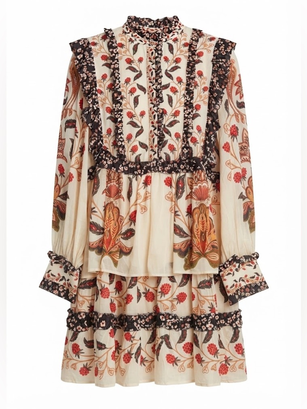 FARM Rio Cream Berry Garden Mini Dress Size Small NWT